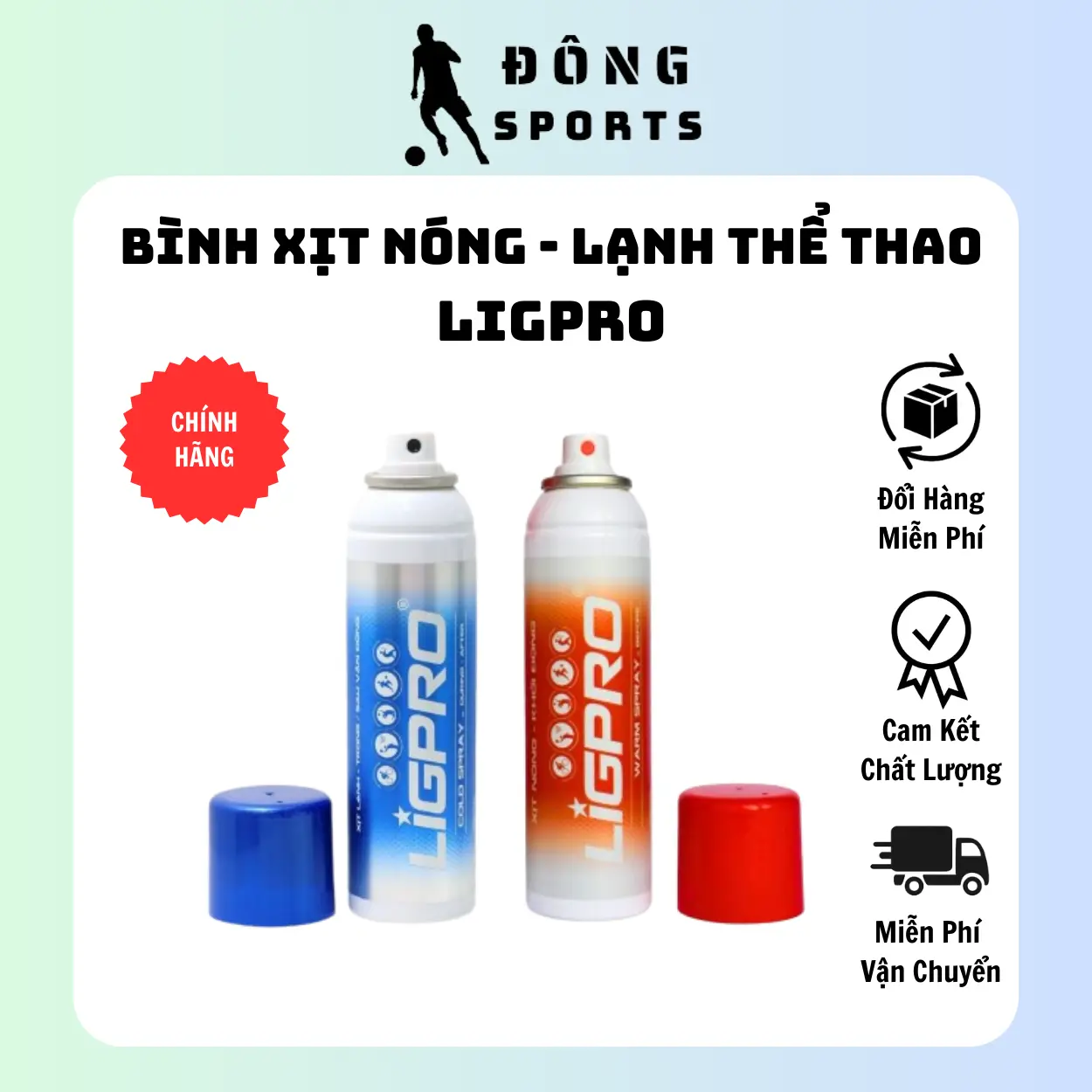[LIGPRO] Bình Xịt Nóng và Xịt Lạnh Thể Thao LigPro Giúp Giảm Đau và Làm Nóng Cơ Hiệu Quả