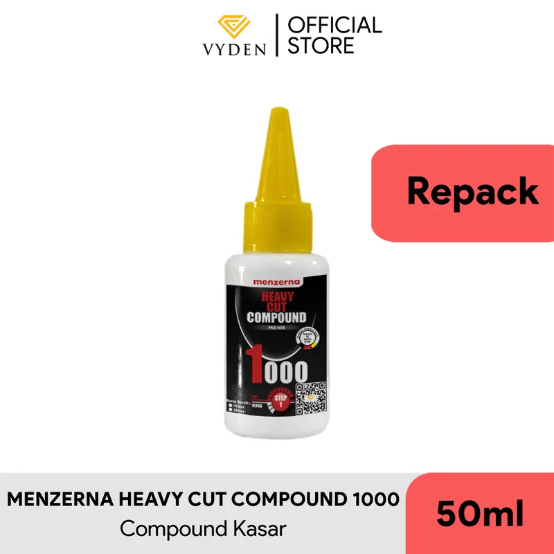Pengkilap Body Motor Mobil MENZERNA Combo 50ml Paket Komplit Ecer Kompon Kasar Medium Halus Wax Sealant Kilap Permanen Waterbased CoatingCoating 1