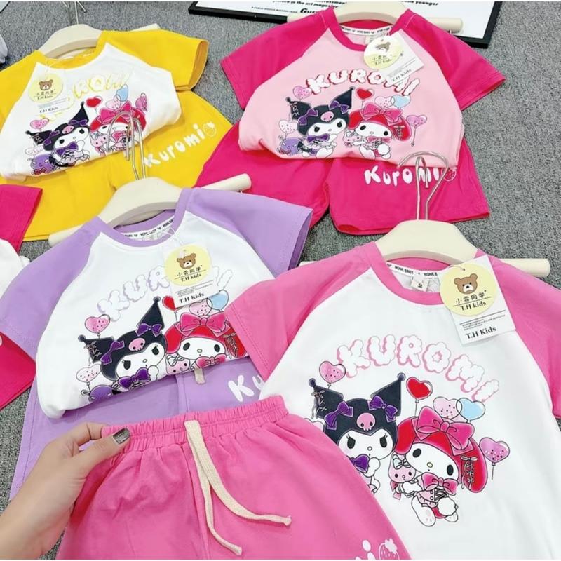 Bộ KUROMI Be gái mùa hè 4 màu dành cho các bé gái sz 9- 35kg quần áo mùa hè bé gái