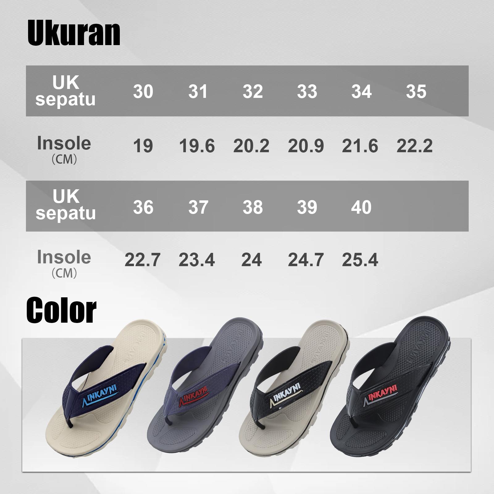 Inkayni Sandal Jepit Pria Anti Slip Licin Tidak Bikin Kaki Lecet Anti Bau Kaki Garansi Kualitas Empuk Sekali Ringan Banget EVA Premium Nyaman Dipakai Komuter Dan Jalan Santai Sehari-Hari Size 30-40