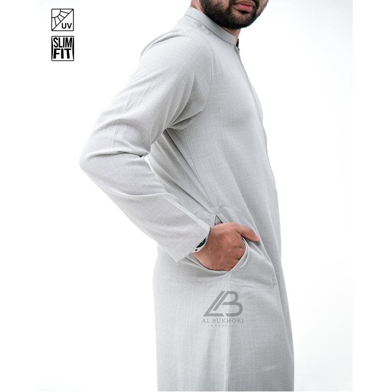 Al Bukhori - Anti UV Jubah Gamis Thobe Slimfit Pria Dewasa Premium Lengan Panjang - Jubah Abbas 4