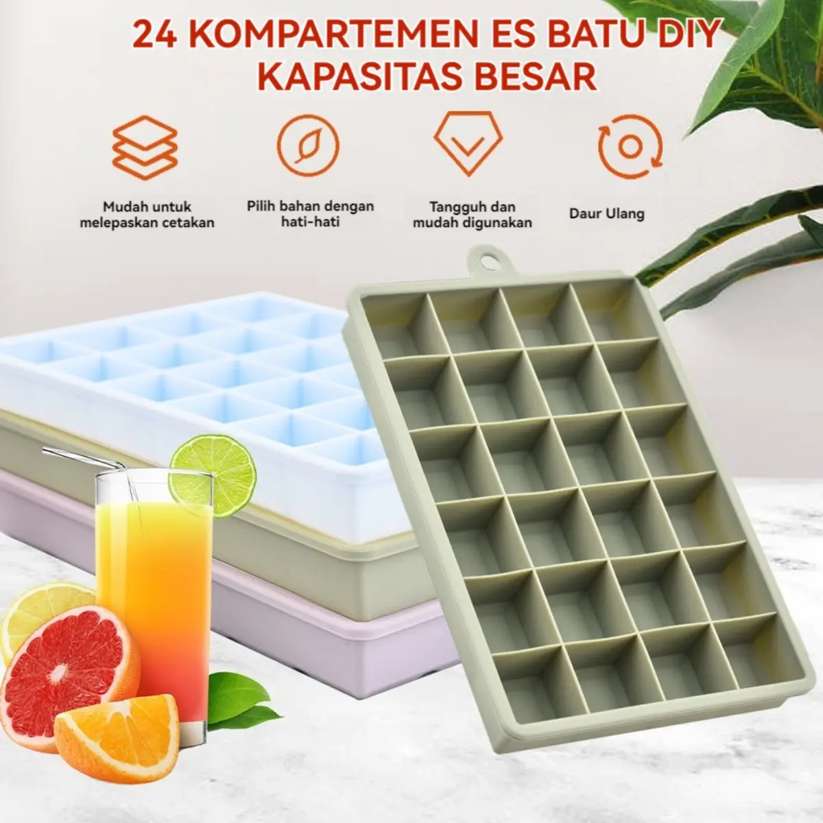 Pemeliharaan Kesehatan Bayi: Tempat Penyimpanan Kaldu, Puree, & Es Batu MPASI Silikon BPA Free, Wadah Makanan Berkualitas Food Grade