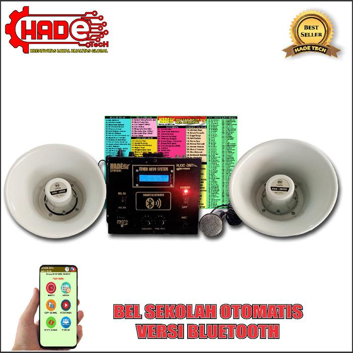 Gambar Bel Sekolah / Pabrik Tempel Otomatis Setting Via Bluetooth 2 Speaker Lengkap dari Cv.Hadetech Berkah Kab. Garut Tokopedia