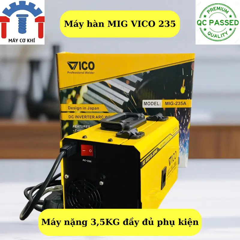 Máy hàn Mig 3 chức năng không khí mini Que-MIG-TIG- chính hãng VICO Việt Nam mayhan  mig máy  hàn  mig  3  chức  năng 6