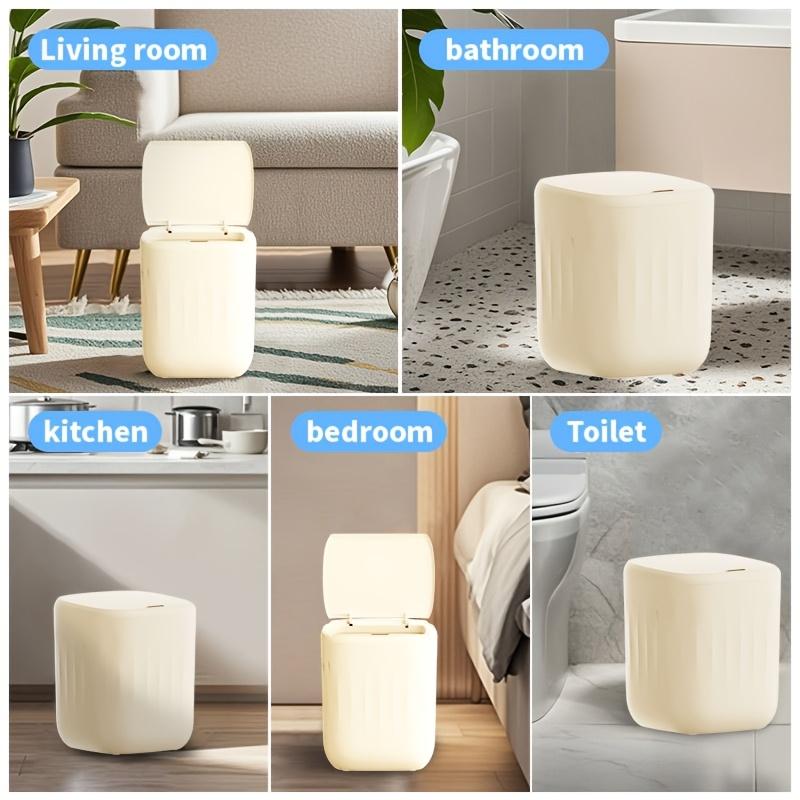 Product Introduction of A large kitchen trash can with a capacity of 19 liters/5.08 gallons, with lid, plastic oval non-touch sensor trash can, odor sealing technology, dry battery power 15
