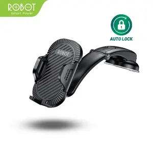 ROBOT RT-CH14 Dashboard Suction Cup Automatic Lock Universal Car Holder Black Original - Garansi Resmi 1 Tahun (RT-CH14) [ BISA COD ]