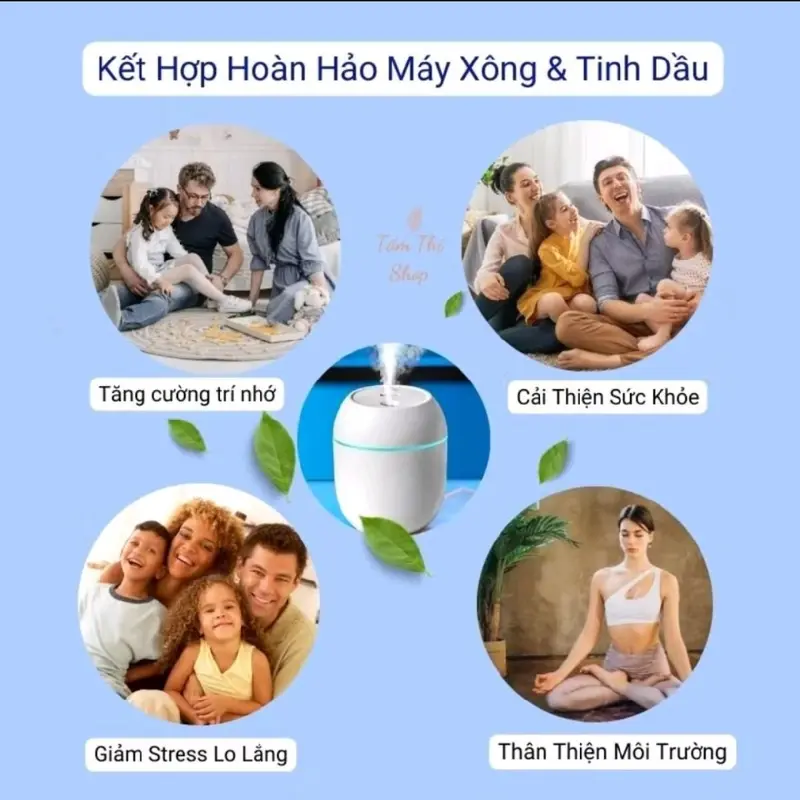 [Số lượng có hạn] Combo 6 tinh dầu xông phòng 6 mùi tặng kèm 1 máy xông máy phun sương ,15-20m combo trải nghiệm giá chỉ 89k 5