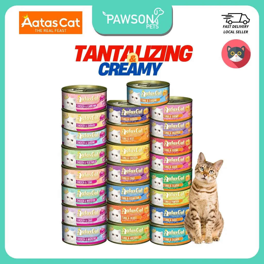 [Mix & Match] Aatas Cat Tantalizing & Creamy Wet Canned Food for Cats 80g