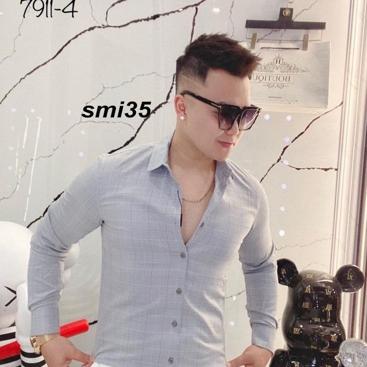 Áo sơ mi quảng châu công sở kẻ ô vuông 7911