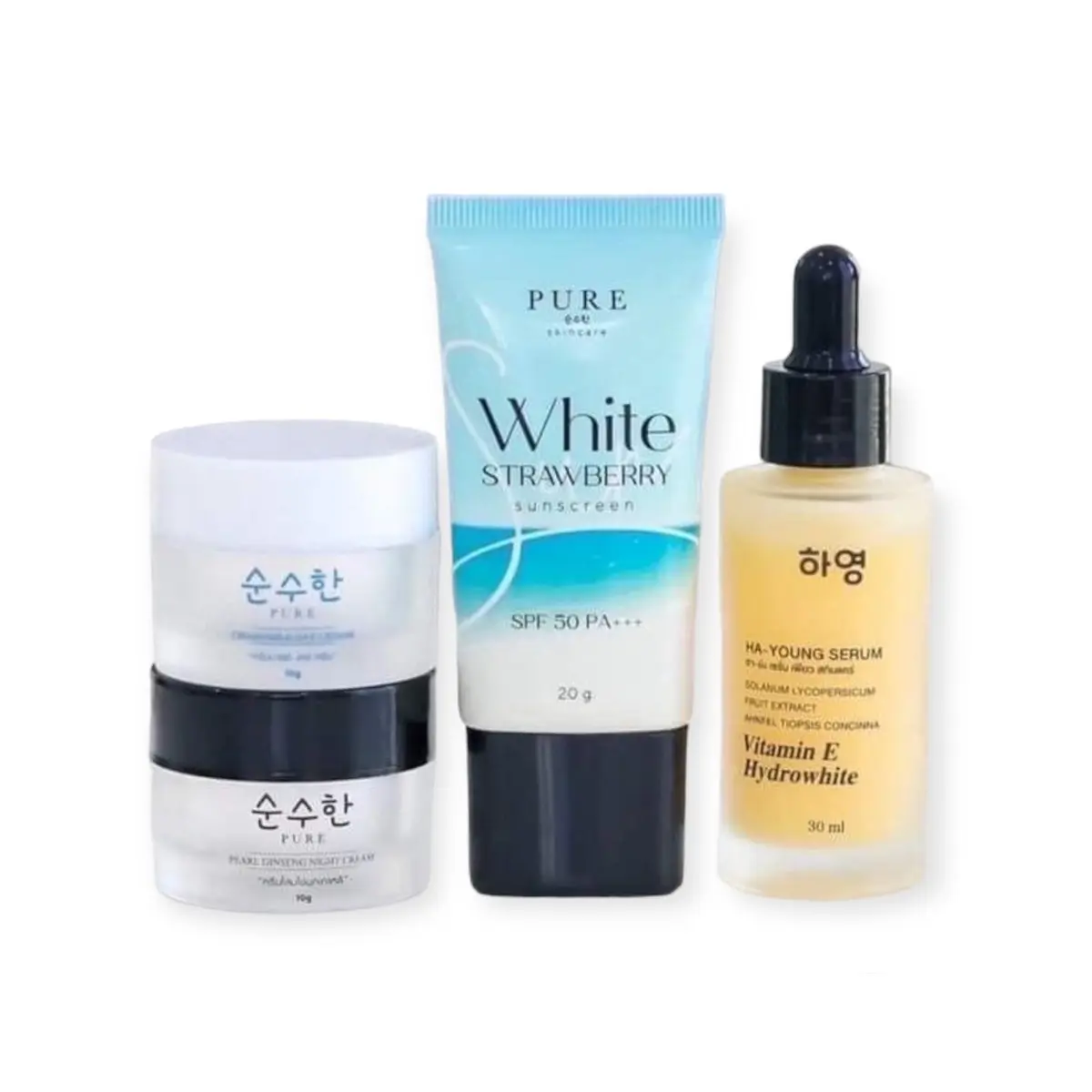 ครีมพี่ฟ้า ครีมโสมไข่มุกเกาหลีเพียว/เซรั่มฮายัง/เดย์ครีม/ครีมกันแดดเพียว  Pure Cream Pearl Ginseng Night Cream