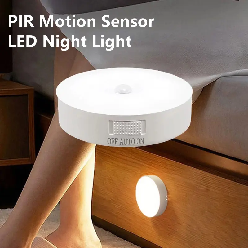 Induction Lamp LED Cabinet Light Rechargeable Nightlight Wireless Lamp for Stairs Hallway Closet Wardrobe