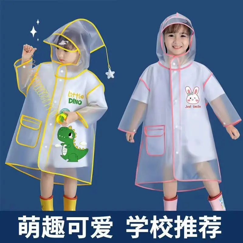 Áo Mưa Trẻ Em, Cho Bé Trai Bé Gái, Áo Mưa Chống Thấm Nước, Vành Lớn, Thích Hợp Cho Học Sinh Tiểu Học Toàn Thân, Mẫu Giáo, Giày Đi Mưa Cho Bé Thiết Kế Hoạt Hình Dễ Thương