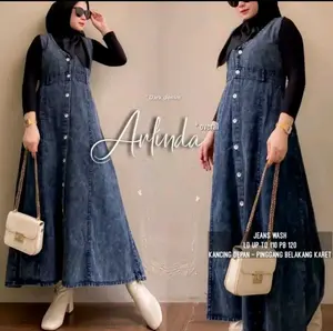overall jeans wanita terbaru murah ARLINDA OVERALL JEANS