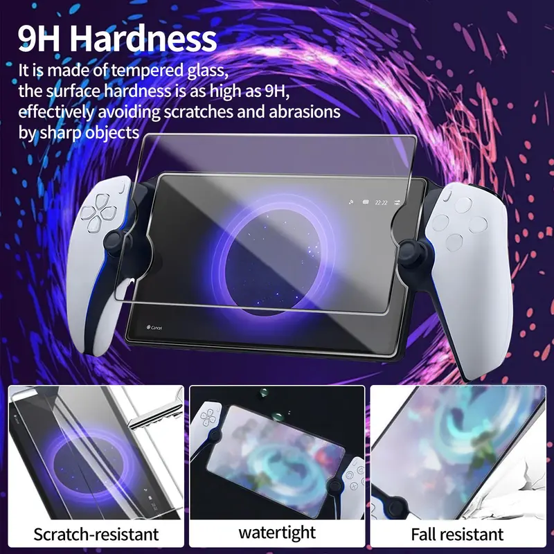 Anti-scratch & Anti-fingerprint Game Console Screen Protector, Tempered Glass Screen Protector, Console Accessories for PlayStation Portal Remote Player 5