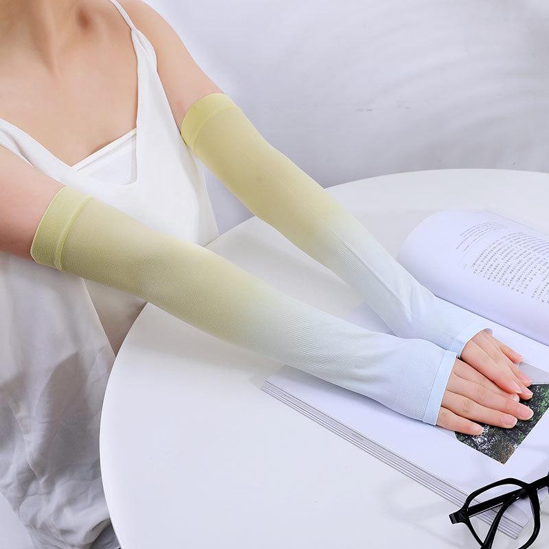 Product Introduction of Tay Áo Băng Chống Nắng, Dành Cho Nam Và Nữ, Chống Tia UV, Hở Ngón, Thích Hợp Để Đạp Xe Ngoài Trời, Làm Bằng Lụa Lạnh, Bao Gồm Găng Tay Áo Khoác Ngoài 4
