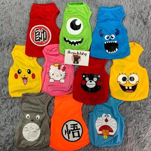 Combo 5 Áo thun mùa hè mát cho thú cưng (mẫu ngẫu nhiên)