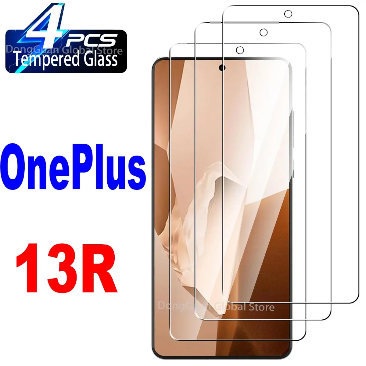 MAKTMT 1/4Pcs Tempered Glass For OnePlus 13R Screen Protector Glass FilmAnti fall mobile phone film
