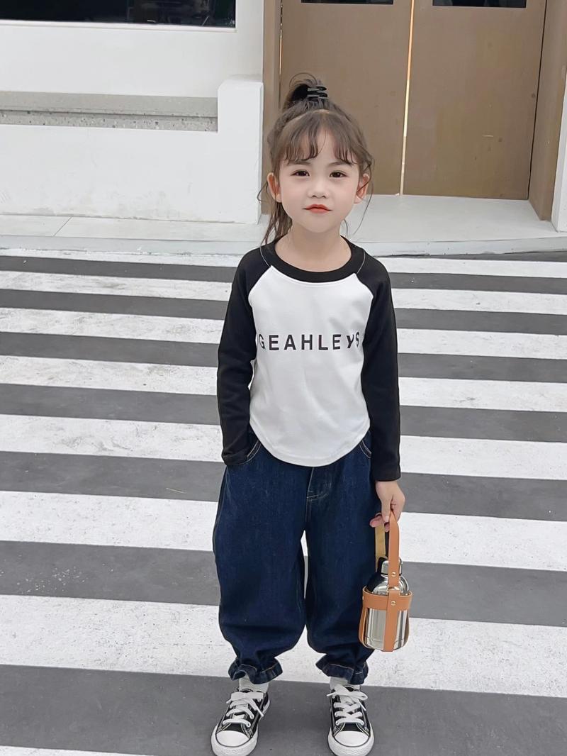 Product Introduction of [1488 Favorites] Girls' Stylish Long Sleeve Base Shirt Children's Spring and Autumn Fashion T-Shirt Baby Korean Style Top Autumn Outfit Girl Trend 6
