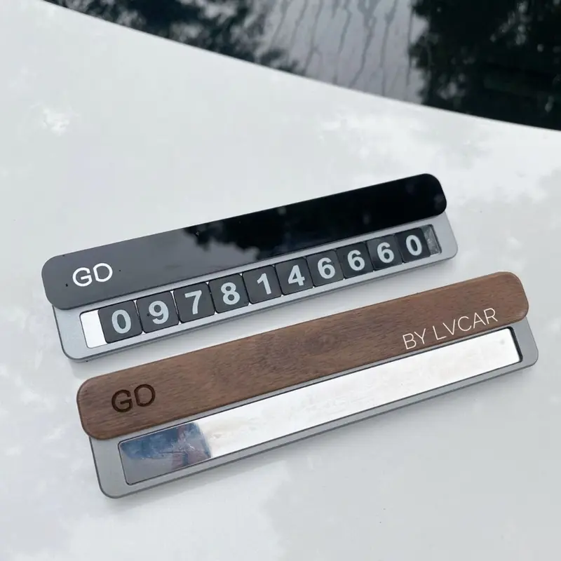 Bảng số GO cao cấp chất liệu kim loại nguyên khối, bảng số đỗ xe có nắp trượt nam châm (HÀNG CÓ SẴN) 1