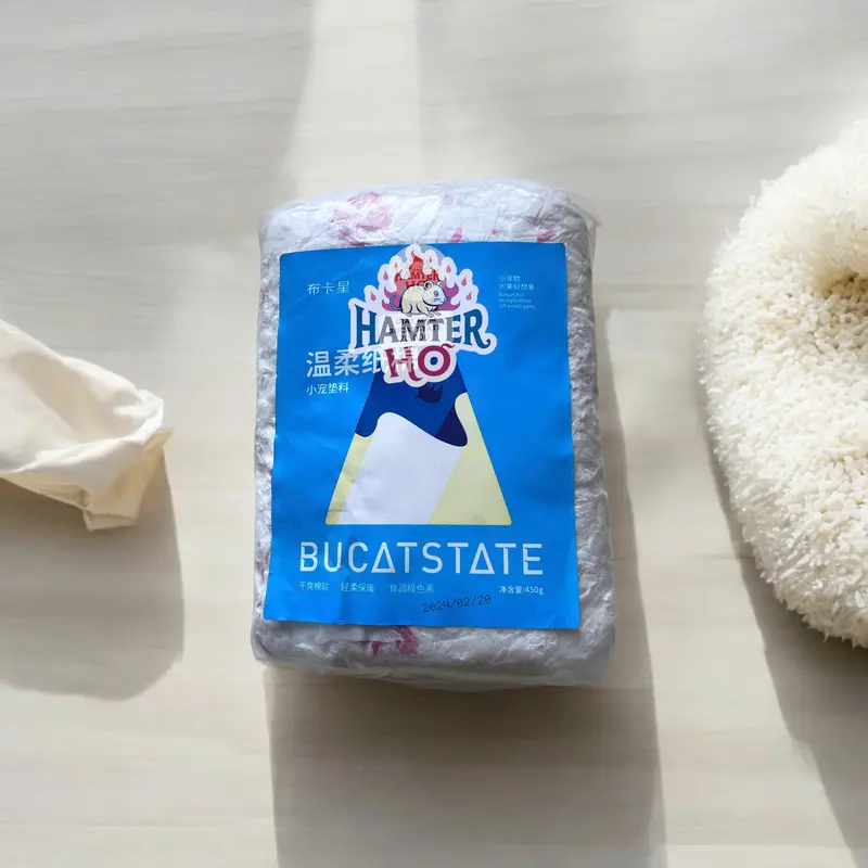 BUCATSTATE GIẤY LÓT CHUỒNG MỀM TRẮNG HAMSTER– 450GR 1