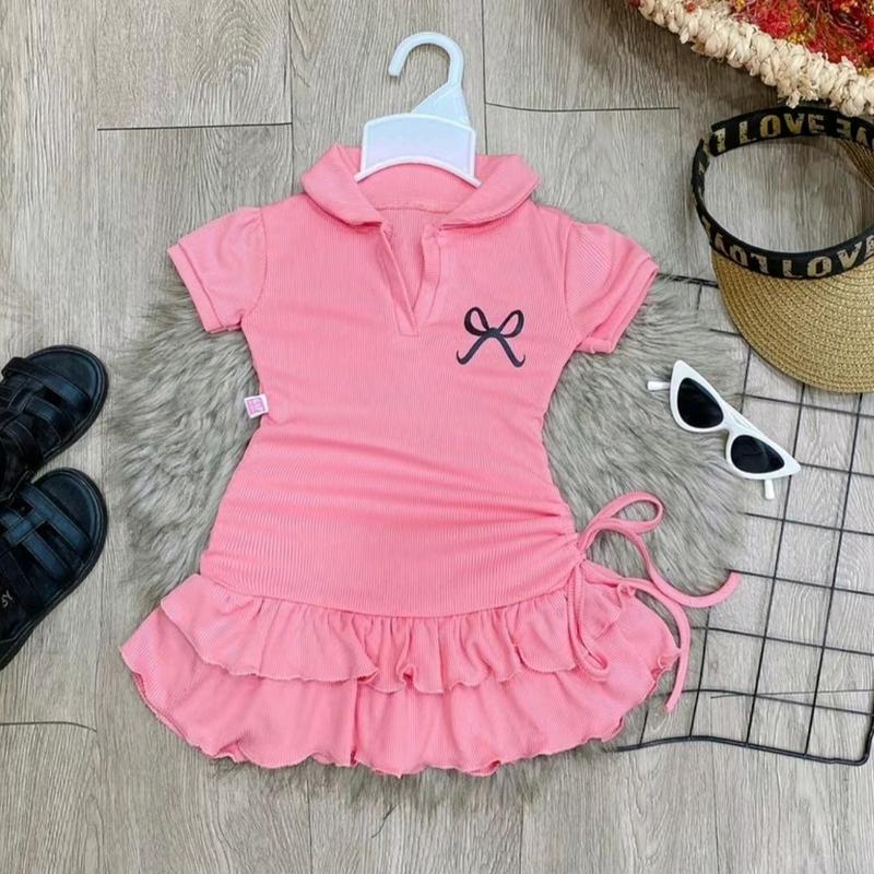 Váy cổ Trụ Bèo Tầng Cho Bé Gái 8-30 kg 1