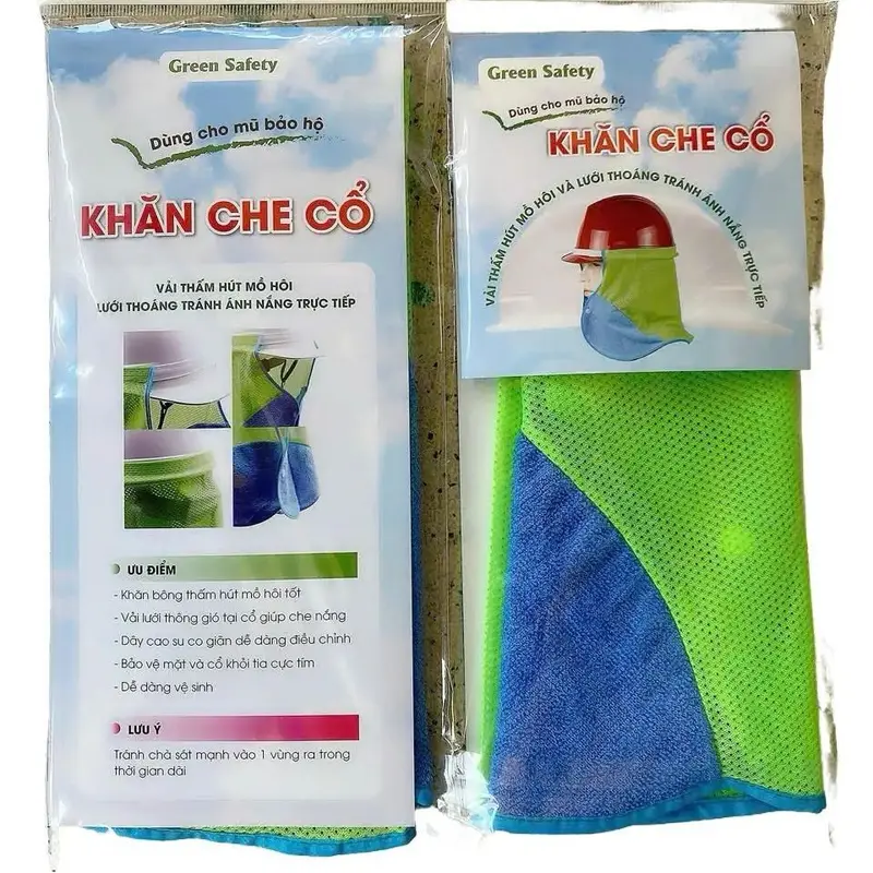 Khăn che nắng lao động GREEN SAFETY thoáng khí, thấm hút mồ hôi tốt - Che Mặt  Nhung Phụ Kiện Women 5