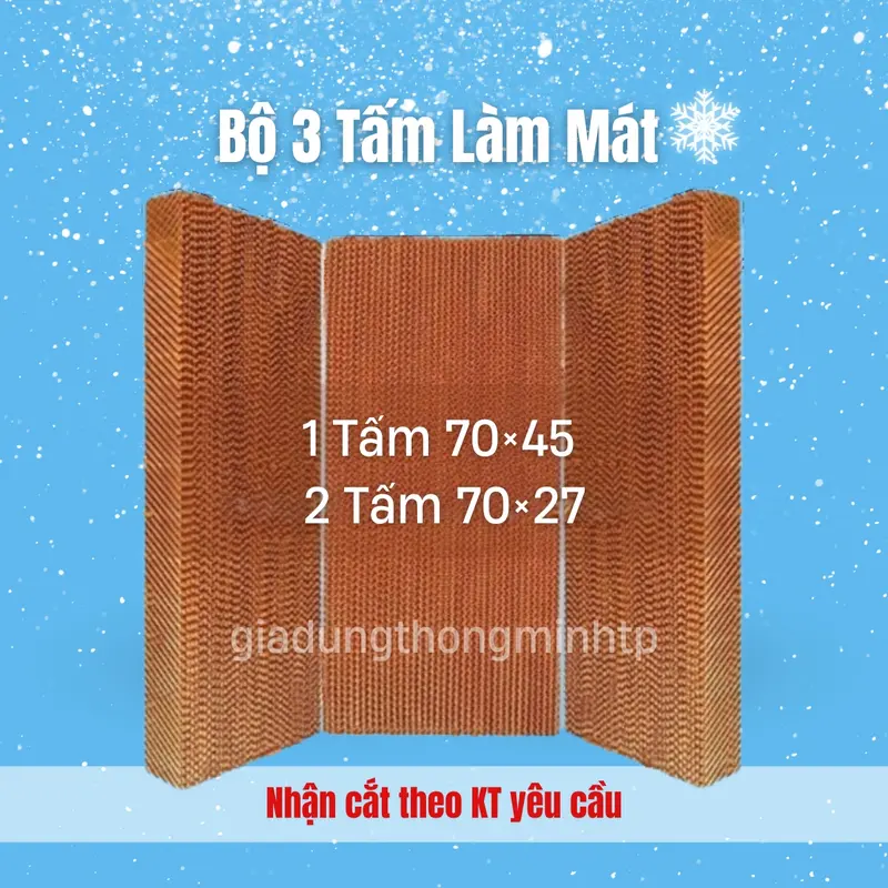 Tấm làm mát quạt hơi nước KT 70×45 và 2 tấm 70×27 0