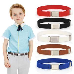 New Children's  Elastic Belt for Girls and Boys Adjustable Belt Length  Monochrome Belt