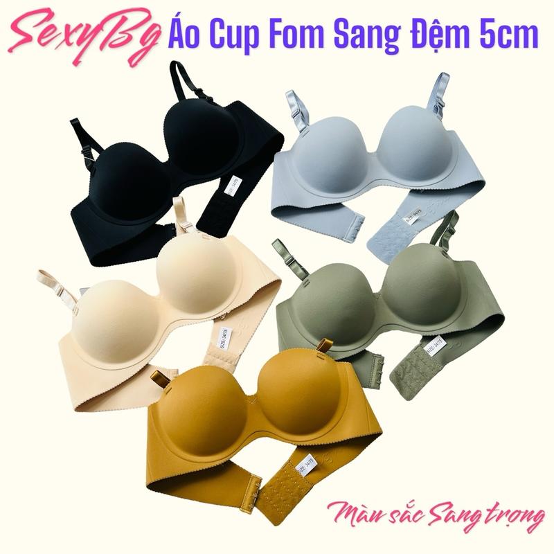 Áo Lót Thái Cup Ngang Chất Su Non Nâng 5cm Fom Sang Đẹp Gom Quả Tạo Khe, Women Nữ Cúp Ngực Bra Áo Ngực Voi