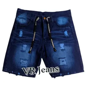 Celana jeans pendek motif whisker model sobek Pria ukuran standar dan jumbo terbaru Celana jeans pendek motif whisker model sobek Pria ukuran standar dan jumbo terbaru