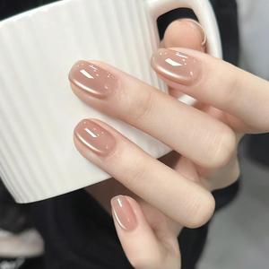 無地ショートスクエアフェイクネイル 30枚セット フレンチスタイル接着ネイル 女性と女の子用 取り外し可能なネイルシール人工フルカバー DIYマニキュア