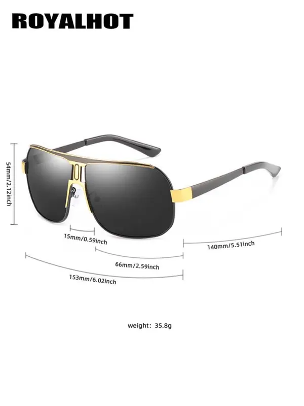Unisex Simple Sunglasses for Everyday Use, Trendy Square Oversized Frame Sunglasses, Versatile Travel Accessories for All Season, National Day Offers 1