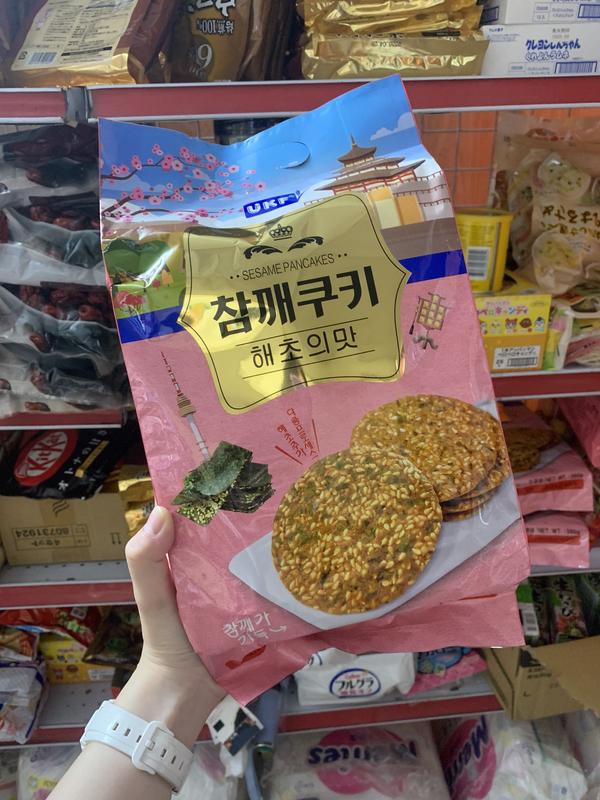 Bánh quy mè giòn vị rong biển (truyền thống) UKF gói 360gr