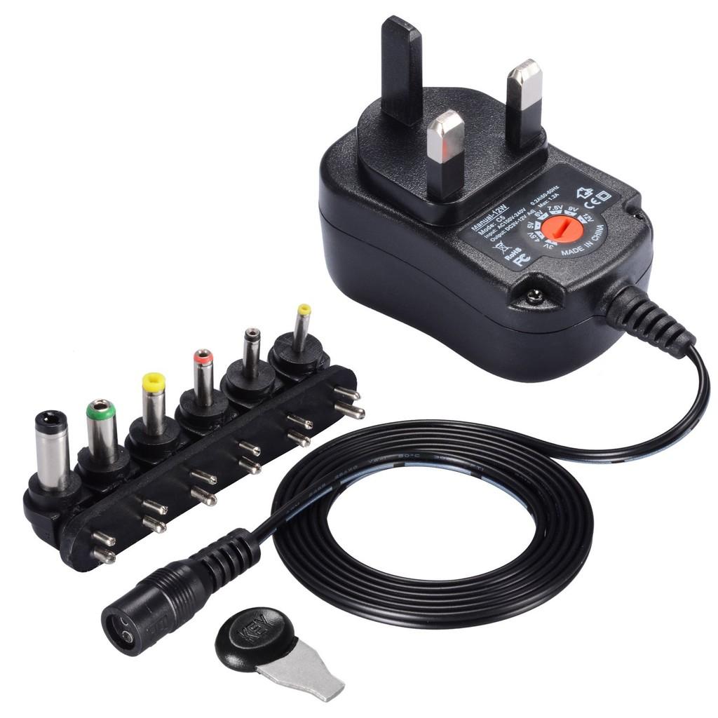 12W Universal Power Adapter 3v 4.5v 5v 6v 7.5v 9v 12v 200mA 300mA 400mA ...