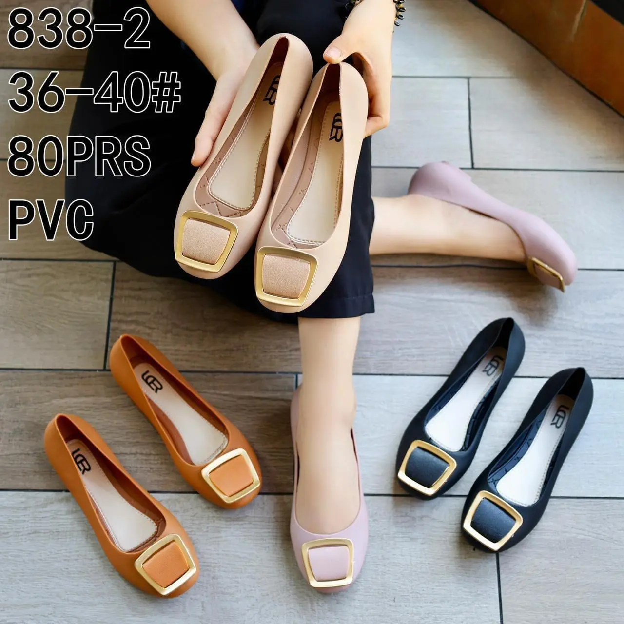 Sepatu Slip On Wanita Import Kotak GoldNew & FlowerNew  Winola Collection WNL 838-2-3