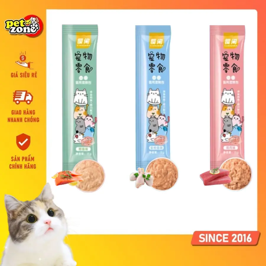 Súp thưởng Shizuka cho mèo 15g (Nhiều vị - Date xa)