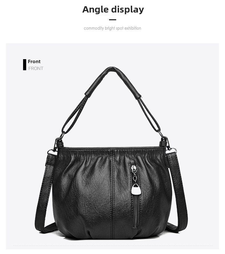 Authentic Leather Tactile Feel Small Bag Female Ladies New Bag Portable Shoulder Crossbody Bag Mother Bag Grandma Bag shoulder bag women's tote bags Sculpted for the Modern Woman