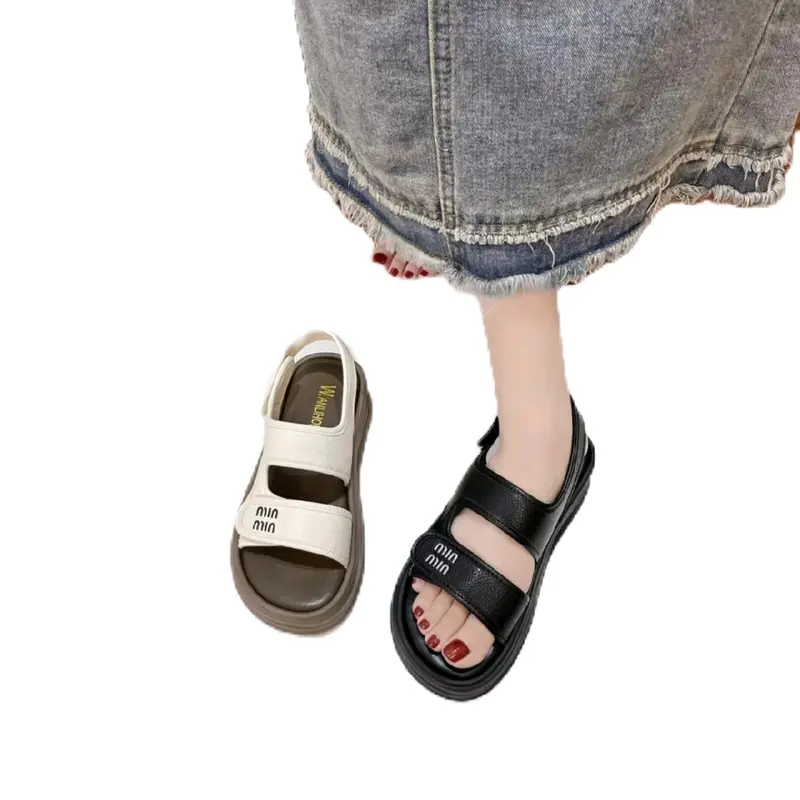 Sandal quai da êm mềm đế pu 3 cm thích hợp đi làm đi chơi hay đi học đều đẹp 0