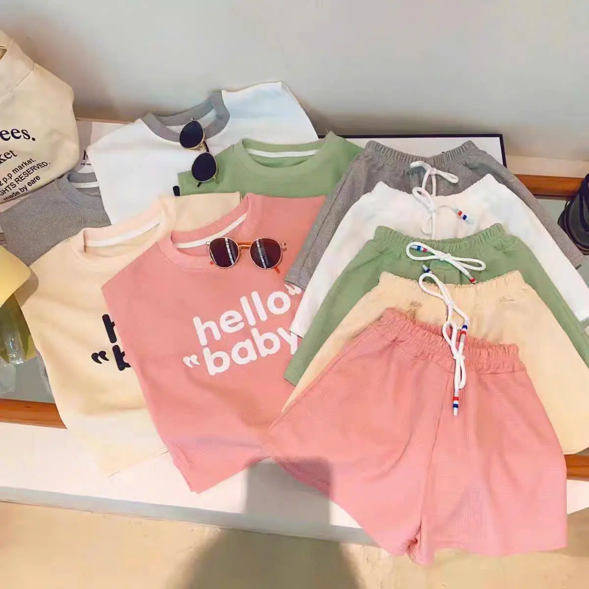 Set 3 Lỗ Bé Gái Mẫu Hello Baby H.H Sz 9 - 38kg Chất Su co giãn 4 chiều.