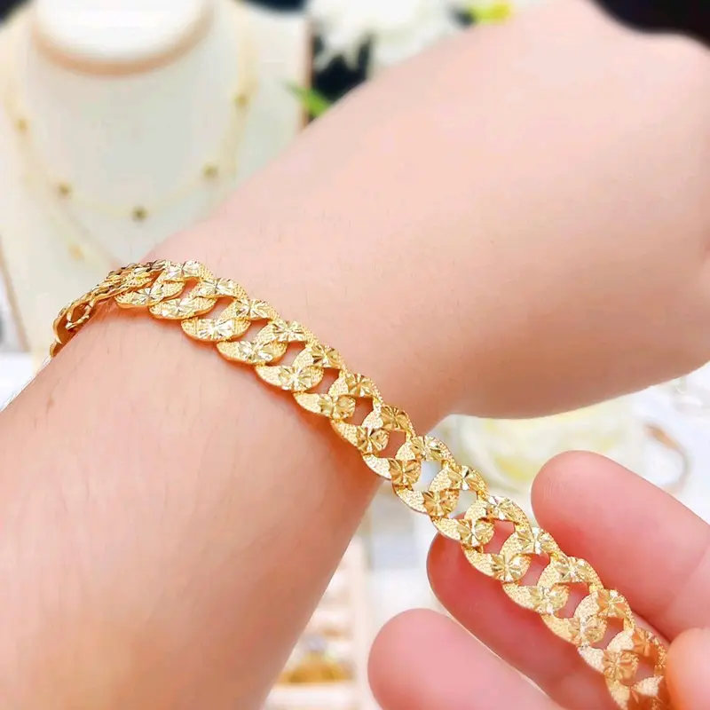 Gelang Wanita Sisik Naga Slim GT74LN-107UD Stainless Steel - Warna Gold - Elegan 3