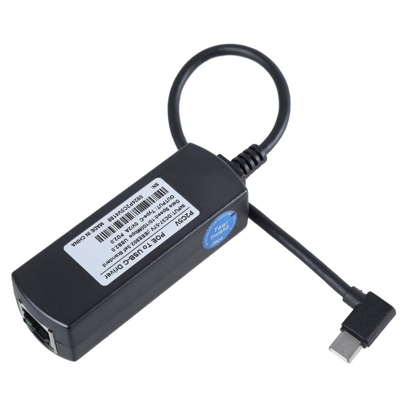 Product Introduction of Type-C to POE Adapter Networking Card Type-C To PoE 10/100Mbps IEEE802.3af Internet Cable For Smartphones Tablets 40