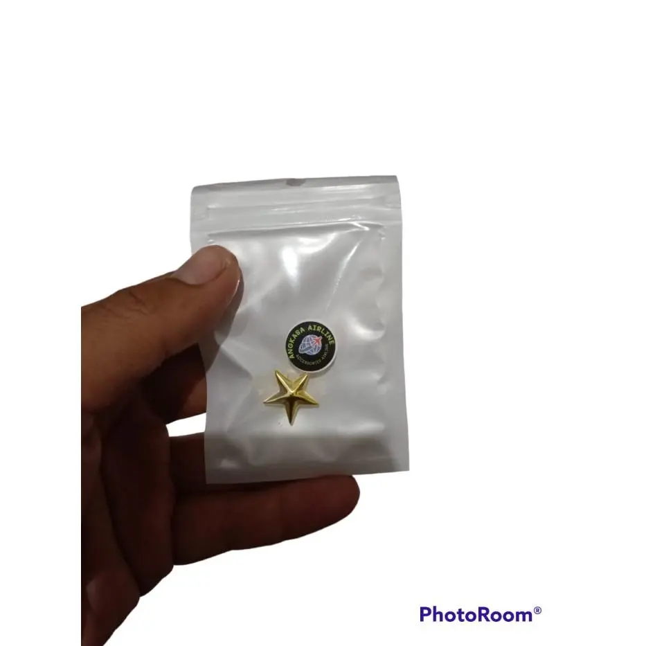 NEWW!!! PIN BINTANG ORIGINAL KERAH BAJU TOPI MUT TNI POLRI POLISI PASKIBRA - GOLD