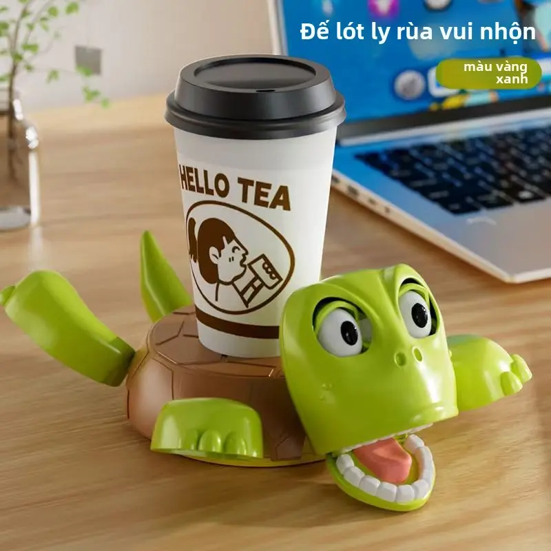 Đế Lót Ly Rùa, Thiết Kế Đơn Giản, Hình Rùa Người Ấn Tôi, Được Làm Bằng Chất Liệu PP Chính Hãng, Thích Hợp Cho Cốc, Rùa Mắt Cười, Phong Cách Nóng Bỏng Dày