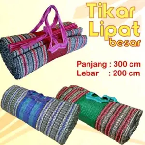 Tikar Hajatan Jumbo 200x300cm / Tikar Lipat / Tikar Tenun / Karpet Serbaguna Camping Outdoor