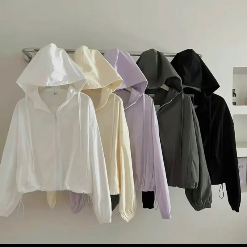 Áo khoác gió CÓ MŨ 2 lớp có DÂY RÚT cản gió, kháng nước nhẹ - Lumaxstore 1
