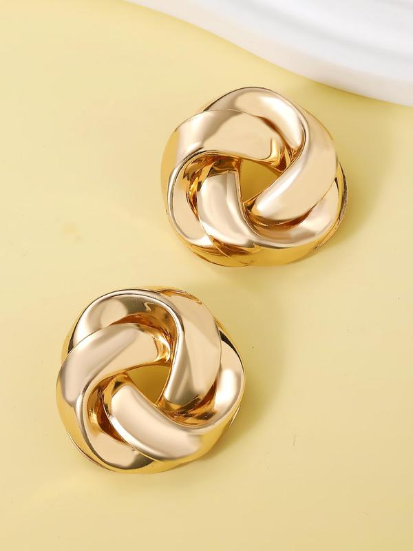 Knot Design Stud Earrings, Fashionable Earrings Jewelry for Women, Daily Clothing Decor, Trendy All-match & Exquisite Jewelry for Birthday Gift 2