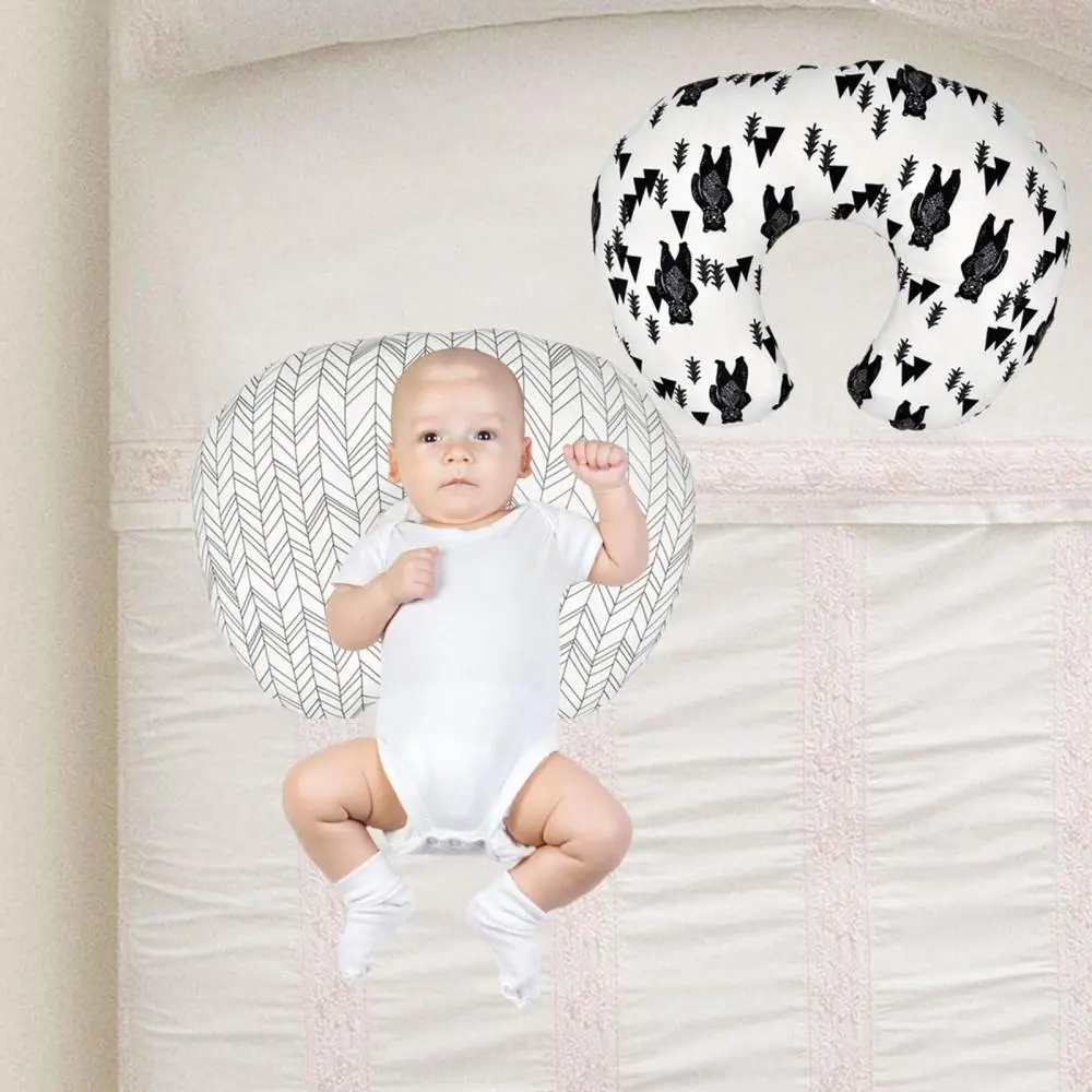 2 Pieces Baby Breast Feeding Pillow Cover Infant Nursing Cushion Slipcover Nursing Pillowcase for Bottle Feeding Nursing Infant