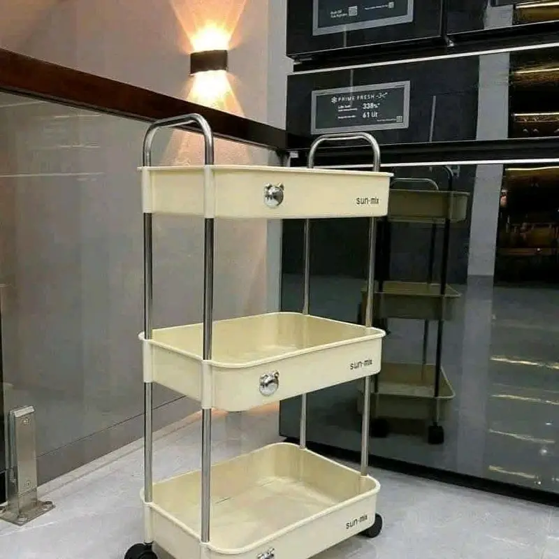 Kệ spa 3,4 tầng có bánh xe kệ để đồ đa năng 6