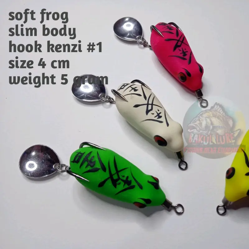 Soft frog slim body 4cm umpan kesting 0