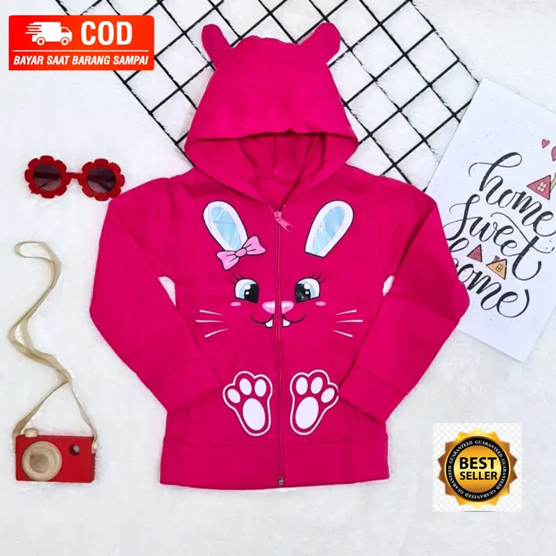 jaket anak perempuan model kuping rabbit 3